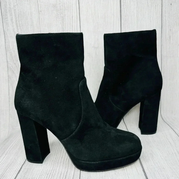 Vince Camuto Jemeria Black‎ Platoform Heel Boots Suede Size 9 - Picture 1 of 7